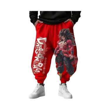 Imagem de Calças De Moletom De Algodão Para Homens E Mulheres, Estilo Dragon Bal