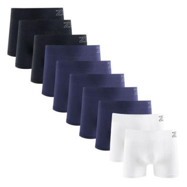 Imagem de Kit 10 Cuecas Boxer Zee Rucci Microfibra Poliamida Cos Elastico Sem Co