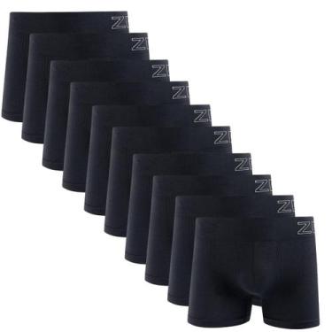 Imagem de Kit 10 Cuecas Boxer Zee Rucci Microfibra Poliamida Cos Elastico Sem Co