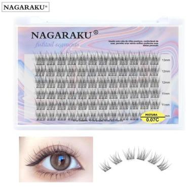Imagem de Cílios Postiços Triplos Em Formato De Cauda De Peixe NAGARAKU, Cachos 