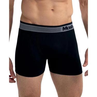 Imagem de Cueca Boxer Mash Microfibra Sem Costura Adulto 710.01, Preto, P