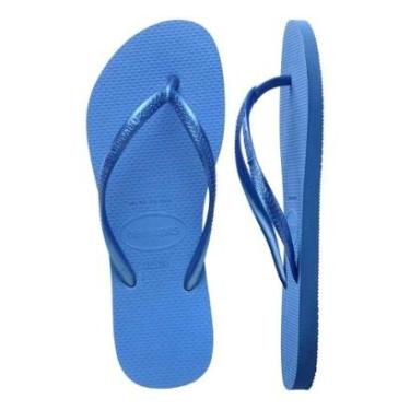 Imagem de Chinelo Havaianas Feminino Tiras Finas Metalizada Slim-Feminino