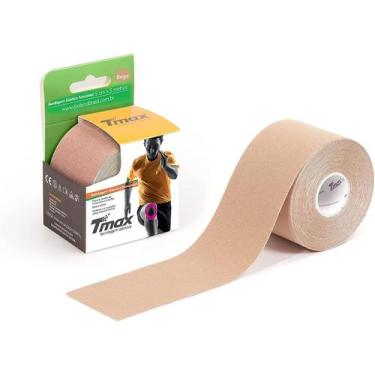 Imagem de Fita Bandagem Kinesiology Tape Elástica Adesiva Tmax 5m -, Bege