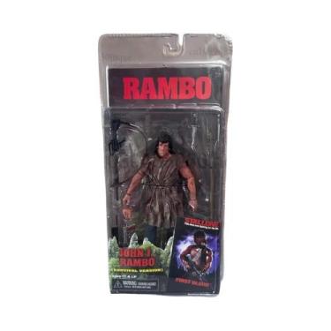 Imagem de Figura De Ação Rambo NECA First Blood John J Rambo Modelo De Soldado D