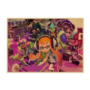 Imagem de Pintura em pôster Splatoon Vintage Anime Art 29,7x42cm - taiyuanketanm