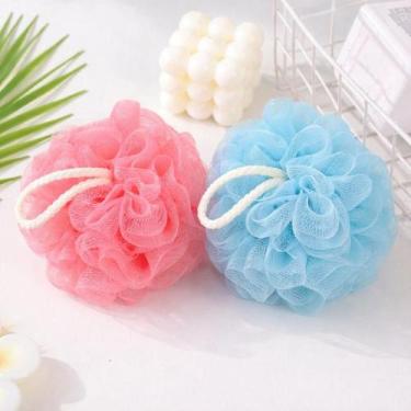 Imagem de Kit 2 Esponja Bucha de Nylon Para Banho com Cordinha - Eco