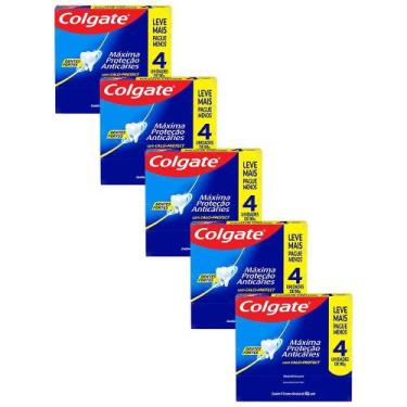 Imagem de Kit 5 Pack Creme Dental Colgate Máxima Proteção Anticáries 90g 4un Cad