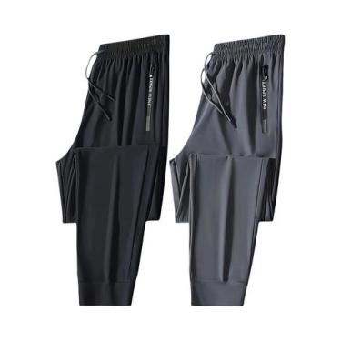 Imagem de Calças Esportivas Masculinas De Alta Elasticidade E Secagem Rápida, Mo