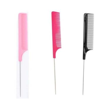 Imagem de Pente De Cabelo Profissional Em Aço Inoxidável Com Dentes Finos, Ferra