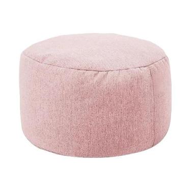 Imagem de Puff Redondo De Linho 30cm X 20cm OTAUTAU, Otomano, Apoio Para Os Pés,