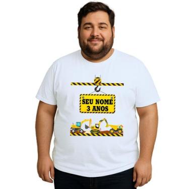 Imagem de Camiseta Maquinas de Construção Estampa Personalizada - Use P4, Branco