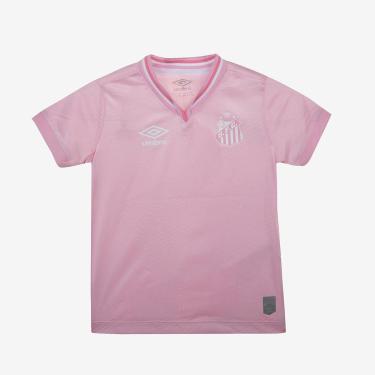 Imagem de Camisa Infantil Umbro Santos Outubro Rosa 2024-Masculino