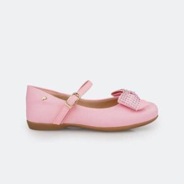 Imagem de Sapatilha Menina Pampili Bailarina Laço Strass Rosado 188565-Feminino