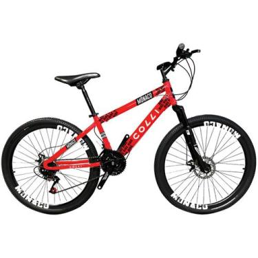Imagem de Bicicleta Colli Mônaco Aro 26 Disco 21 V Rapid Fire Cor Vermelho Taman
