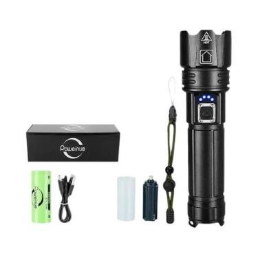 Imagem de Lanterna LED Recarregável Ultra Potente De 800W, Lanterna Tática De 40