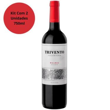 Imagem de Vinho Tinto Reserva Malbec Trivento Kit 2 Unidades De 750ml
