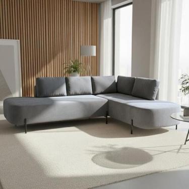Imagem de Sofá de Canto Luna Orgânico 265cm para Sala de Estar YesCasa
