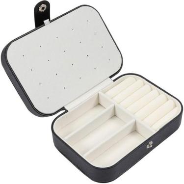 Imagem de Porta Joias Retangular Médio Com Divisórias Portátil MS-13 - MimiStore