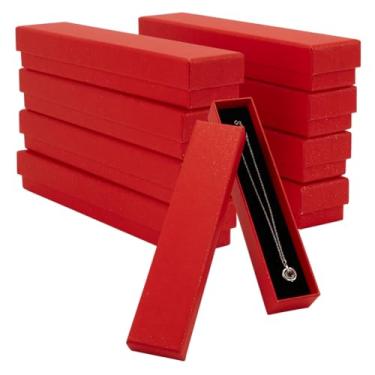 Imagem de GOMAKERER 20 peças, caixa de armazenamento de moedas, colar de joias de papelão, caixas de armazenamento de presente, caixa de papel retangular, recipientes de joias de papelão, organizador de