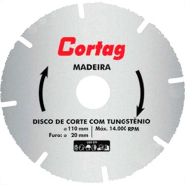 Imagem de Disco Cortag Tungstenio Madeira 110Mm