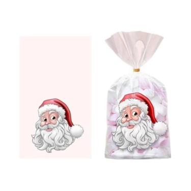 Imagem de Sacolas De Presente Com Padrão De Natal 50-150pcs Sacolas Transparente