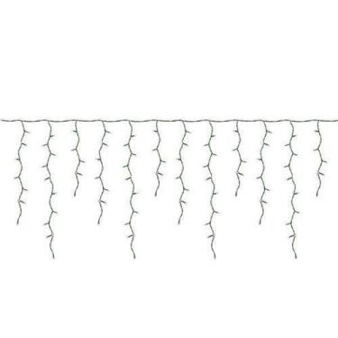 Imagem de Pisca Pisca Cascata 100 Leds 8 Funções Morno Fio Branco 3 Metros 127V 