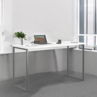 Imagem de Mesa Home Office Escrivaninha Industriale 1,36 Branco - PLATA MÓVEIS