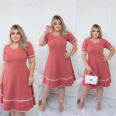 Imagem de Vestido Rodado Moda Evangélica Casamento Civil Madrinha - Universo Do 