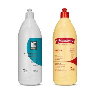 Imagem de Kit pré-poo Yamasterol Babosa e Shampoo Neutro Com Proteinas 900ml Par