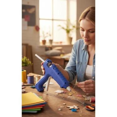 Imagem de Pistola Cola Quente 60W Azul K600S Hobby Artesanato - Congratulations 