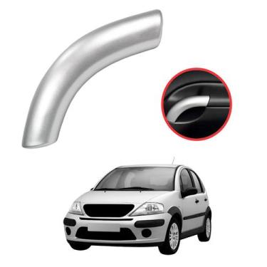 Imagem de Puxador Interno Lado Direito Passageiro Porta Dianteira Traseira Prata