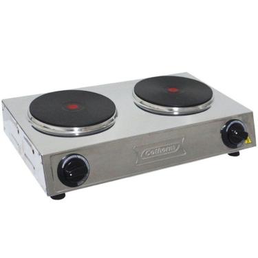 Imagem de Fogão Elétrico Profissional 2 Bocas 180mm 4000W Inox Portátil Mesa Cotherm 2432 Rubi Hot Plate