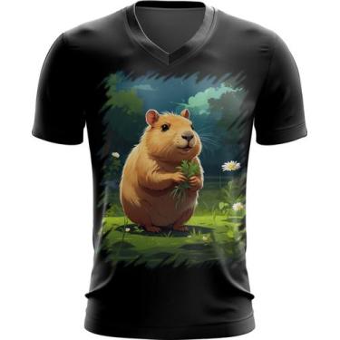 Imagem de Camiseta Gola V Capivara do Bem Animalzinho 20 - Kasubeck Store®, M