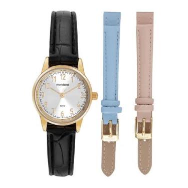 Imagem de Relógio Mondaine 32714LPMKDH1 Troca Pulseira Dourado 25mm Aço Inox