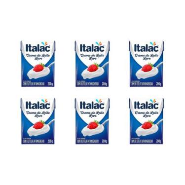 Imagem de Creme De Leite Italac Leve 200g - Kit Com 6 Unidades