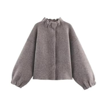 Imagem de Conjunto De Jaqueta Curta Tricotada Solta E Saia Para Mulheres, Moda O