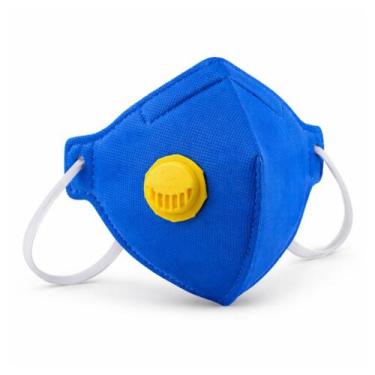 Imagem de Máscara Respiratória com Válvula PFF2 Azul Super Safety- CA44595