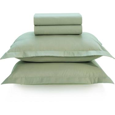 Imagem de Jogo de Cama Karsten Tom 200 Fios 4 Peças Queen Verde