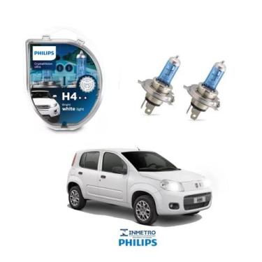Imagem de Lâmpadas Farol Fiat Uno Philips H4 CrystalVision