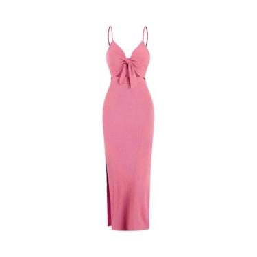 Imagem de Vestido De Malha Sem Mangas Para Mulheres, Sexy, Costas Descobertas, S