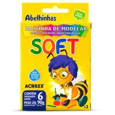 Imagem de Massa Modelar Soft 90g c/ 6 Cores Super Macia Acrilex