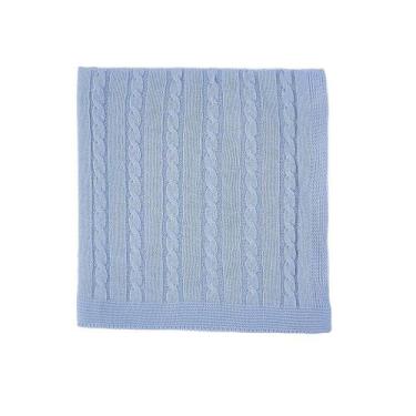 Imagem de Manta Bebê Masculino Tranca Azul Fofinho