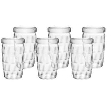 Imagem de Jogo de Copos de Vidro 270ml 6 Peças SM - Zumba, Transparente, 6