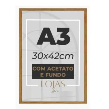 Imagem de Kit 2 Molduras A3 30x42cm Acetato Quadro Diploma Foto Poster - Branco 