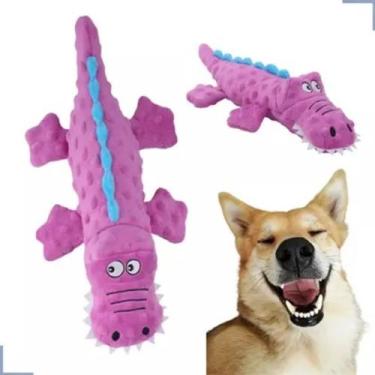 Imagem de Brinquedo para cães Mordedor de Pelúcia jacaré 37cm - China, Rosa