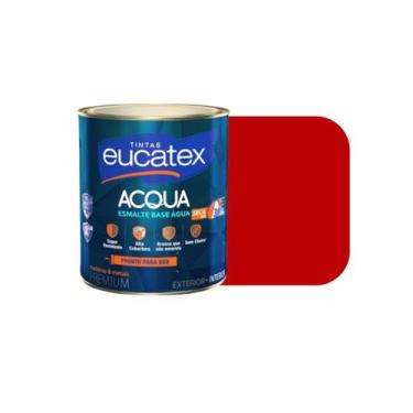 Imagem de Esmalte Eucatex Brilhante Para Ferros E Madeira Base Água 900ml, Verme