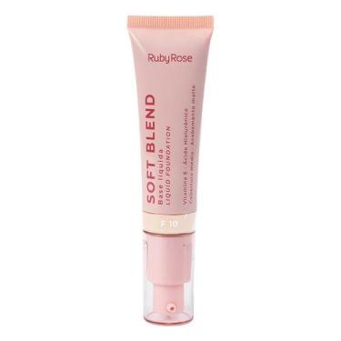 Imagem de Base Líquida Soft Blend Ruby Rose Matte Média Cobertura Cor:F10, F10