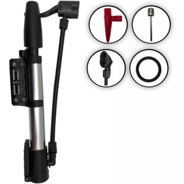 Imagem de Bomba De Ar Manual Compacta Pneus Boias Bolas Balões - It- Blue LE- 19