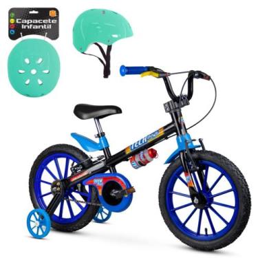 Imagem de Bicicleta Infantil Aro16 C Rodas Tech Boys Nathor + Capacete