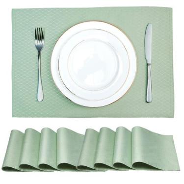 Imagem de Jogo Americano HomeJoy 33 x 48 cm Tecido Impermeável Kit com 8